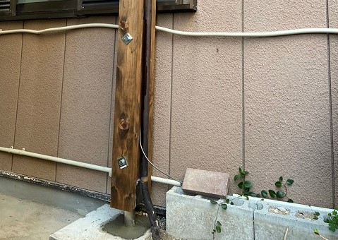 兵庫県神戸市垂水区　玄関柱板金工事