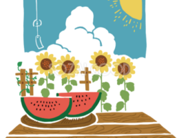夏季休業お知らせ用のイラスト